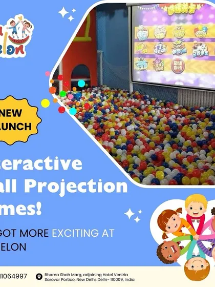 New launch! Our interactive wall projection games take the ball pit to the next level. Kids can throw balls at the screen to play fun, animated games.