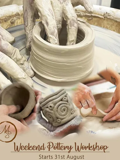 A glimpse into our weekend workshops where you can learn to pinch, coil, and throw on the wheel.