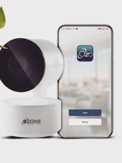Our smart indoor camera pairs directly with the OzoLife mobile app. This setup allows you to access live feeds, review recordings, and control camera functions directly from your smartphone for effortless home monitoring.