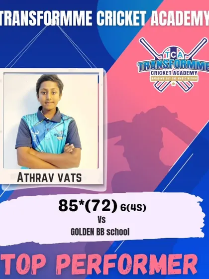 Athrav Vats' crucial innings of 85 not out in the KSCA BTR U-14 league.