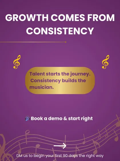 Growth comes from consistency. While talent might start the journey, it is the consistent effort and practice that builds a true musician.