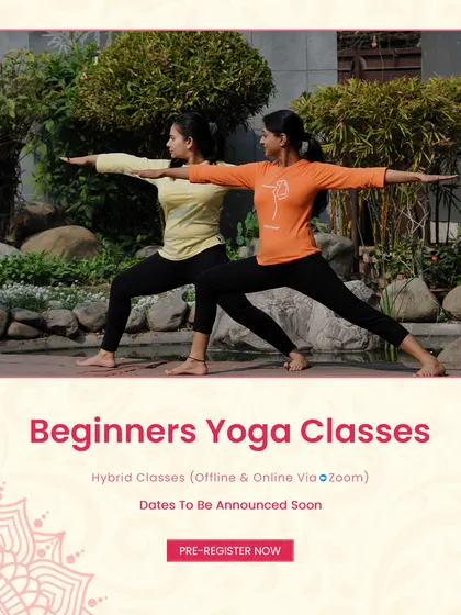 Take your first step towards wellness. This graphic is a pre registration announcement for our hybrid beginner yoga classes. Join us to discover the joy of balance, flexibility, and inner peace.