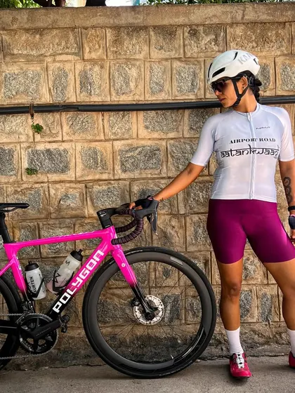 Admiring my new ride, Phlox. A new bike represents a new chapter of training, racing, and pushing my limits.
