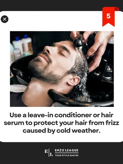 Cold weather can cause frizz and dryness. I suggest using a leave-in conditioner or hair serum to create a protective barrier that shields your hair from the elements.