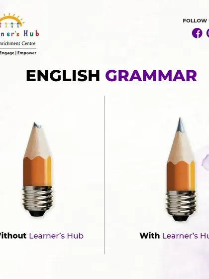 This image shows the transformation we aim for. Without the right guidance, learning grammar can feel like having a dull pencil. With our focused approach, we sharpen those skills, making your child's understanding of English grammar bright and effective.