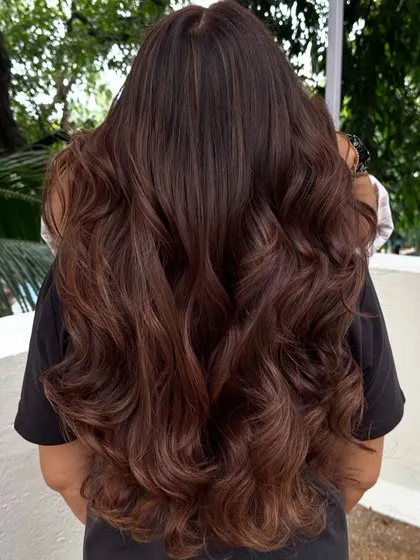 The full view from the back, showing the depth and dimension of this chocolate-inspired color.