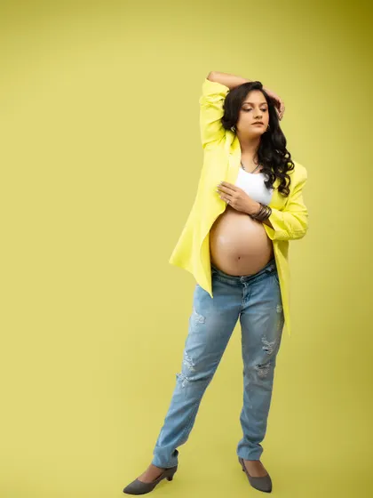 Bold, confident, timeless. This shot breaks stereotypes and creates something that speaks of strength and style with a yellow blazer and distressed denim.