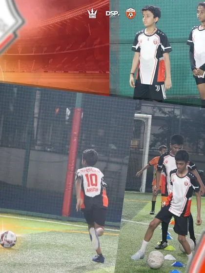 From basic drills to game-time action, this collage shows our young players learning and growing on the field. We focus on developing technical skills and a love for the game from an early age.