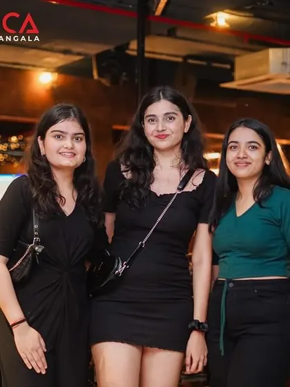 A group of friends enjoying the vibe at Toca. The atmosphere was perfect for a Saturday night.