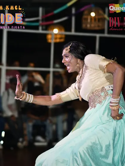 The raw emotion and power of dance captured during a performance at our Bollywood Pride fiesta.