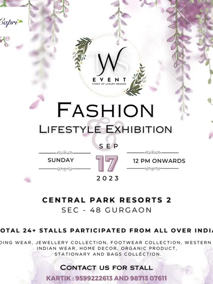 This poster details the wide range of product categories available, from wedding wear to home decor, to attract a broad audience.