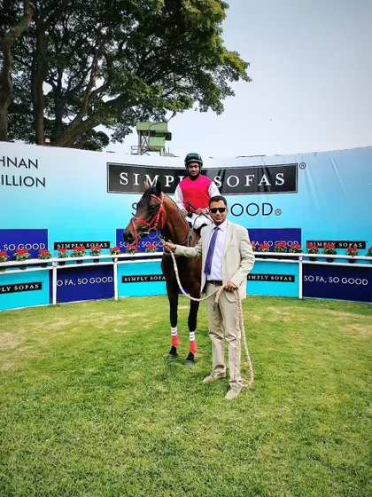 Pericles, with jockey Akshay Kumar, after winning The Governor's Trophy.