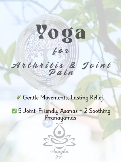 An introduction to my gentle yoga sequence for Arthritis and joint pain, which includes 5 joint-friendly asanas and 2 soothing pranayamas for lasting relief.