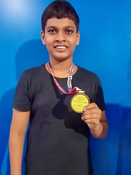 A close-up of Zaid and his hard-earned bronze medal.