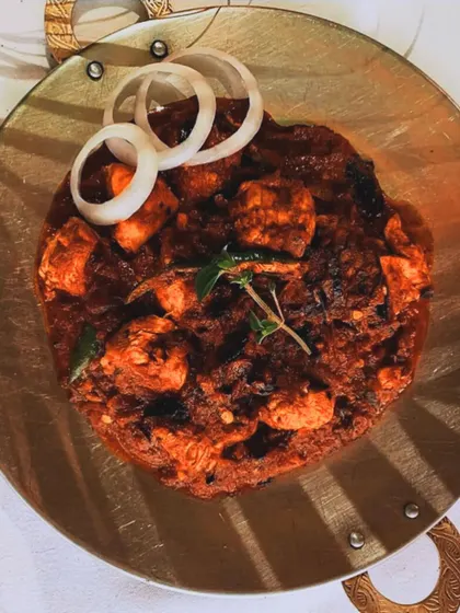 My Chicken Tava is all about bold, smoky flavour. Marinated chicken is seared on a hot tava with a blend of spices, creating a dish that's juicy, tender, and packed with a spicy kick.