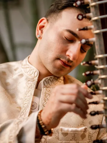 A detailed close-up of my playing technique.
