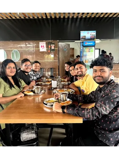 A duplicate of our first meal in Pune, enjoying some delicious local food with our new friends from the host club.