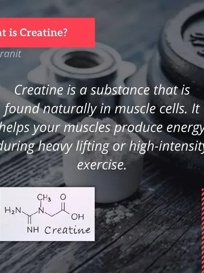 This graphic explains the basic definition of Creatine and its role in energy production during intense workouts.