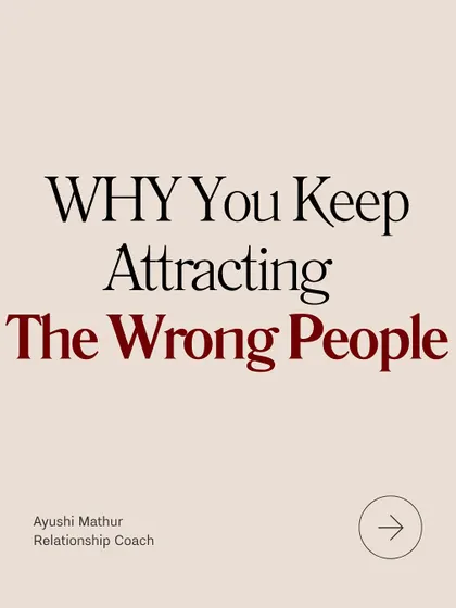 **Here is why you keep attracting the wrong people.** It's not you; it's your programming. You're not attracted to what's good for you, but what feels familiar (the familiarity trap). You see potential instead of reality (the projection problem). Your subconscious is running a program you didn't even install, but you can overwrite it.