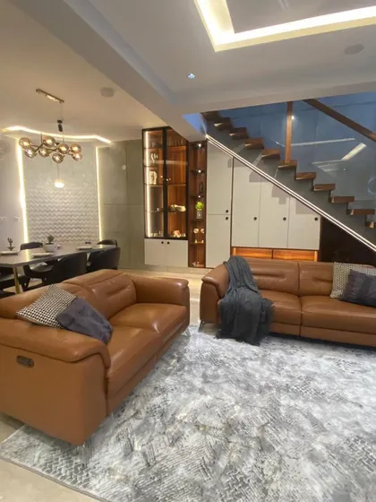 Here are more angles and details from one of my completed apartment projects in Bangalore, showing the consistency in design and quality across different rooms and features.
