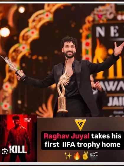 A graphic celebrating Raghav Juyal's first IIFA trophy. His journey from the Himalayas to Mumbai is an inspiring one that I can relate to.