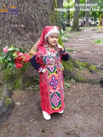 Elina Raheja showcasing a beautiful traditional dress for our competition. I love seeing students celebrate the rich diversity of our country.