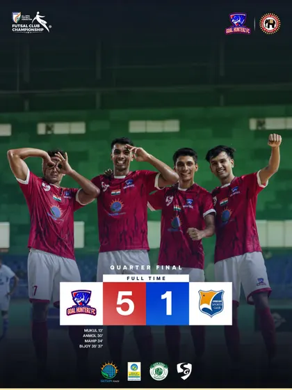 The final score of our dominant 5-1 quarter-final victory.