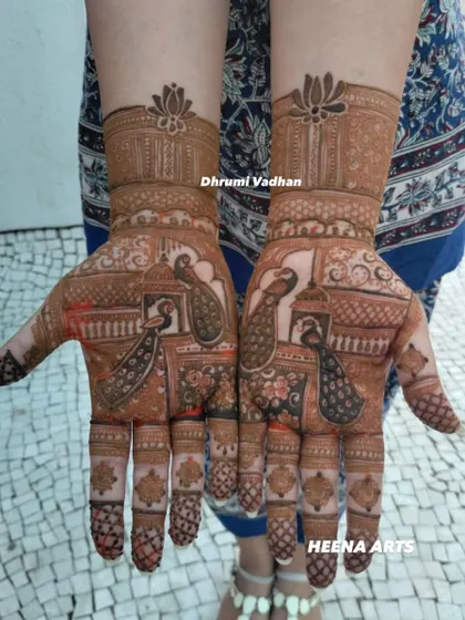My team excels at creating stunning traditional designs for the whole family. This piece features classic peacock motifs, perfect for the ladke wale or ladki wale.