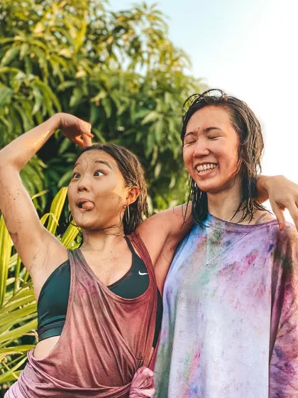 The pure joy of celebrating Holi, the festival of colors. Here, we let go of inhibitions, reconnect with our inner child, and paint our hearts with love and laughter.