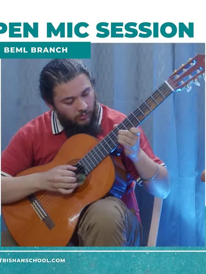 A student performs on the classical guitar, showcasing the different styles of guitar I teach.