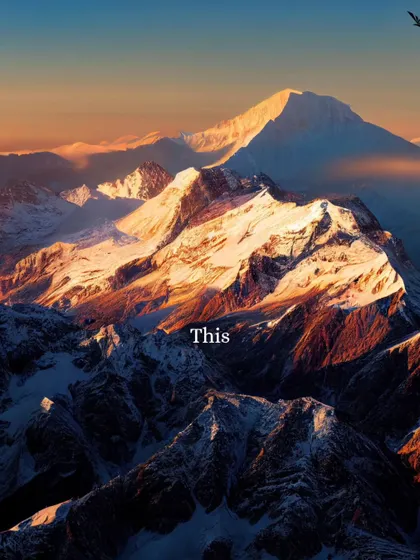 This is the view you've been dreaming of. The first rays of sun hitting the snow-covered peaks. This is your sign to travel.