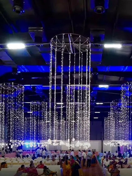 Our simple, humble design for the TSSP Convention Center is the perfect canvas for transformation. Here, it is decorated for a wedding, showing how a neutral architectural space can be adapted for a variety of exuberant events.