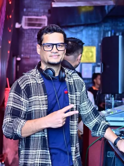 A click from a Friday night gig. Whether it's a club or a wedding, I'm always in my element behind the console.