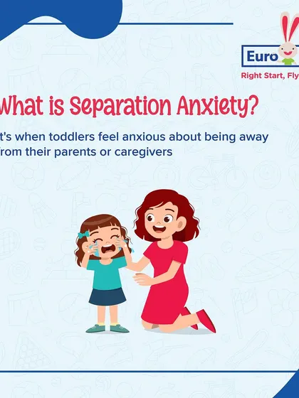 What is separation anxiety? This graphic defines the feeling toddlers experience when away from parents, showing our understanding of their emotional needs.