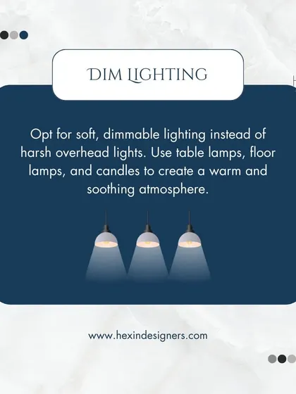 A duplicate of image 42, advising the use of soft, dimmable lighting.
