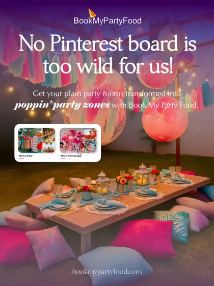 No Pinterest board is too wild for us. We love a creative challenge and can transform any plain party room into a poppin' party zone that brings your unique vision to life.