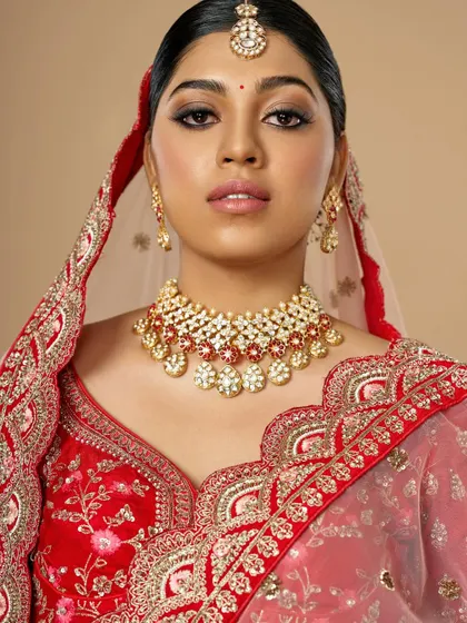 Classic kohl-rimmed eyes are a staple for Indian brides. My student Lovey executed this look beautifully, creating depth and definition that makes the eyes the star.