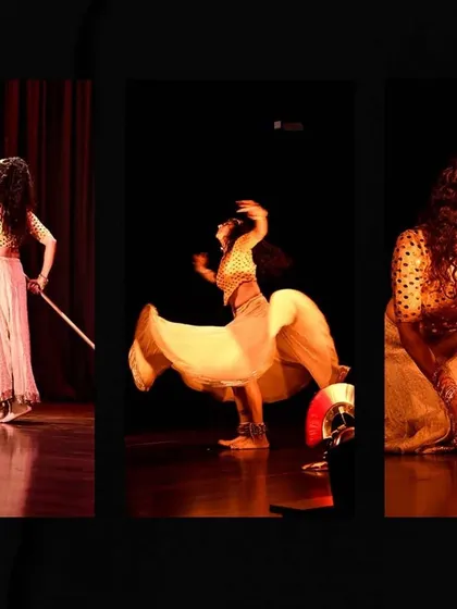 A collage of moments from "No Strings Attached," showing the blend of dance, drama, and comedy. The show moves between tender interactions and high-energy dance sequences.