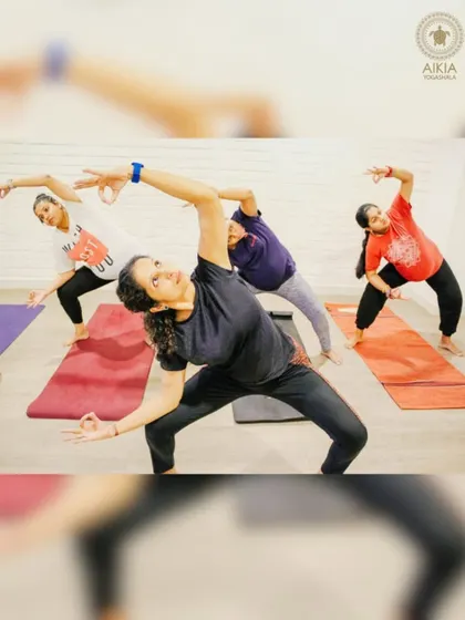 The grace and power of motherhood are on full display in our prenatal classes. Here, a group of expectant mothers flows through a gentle sequence, connecting with their bodies and babies.