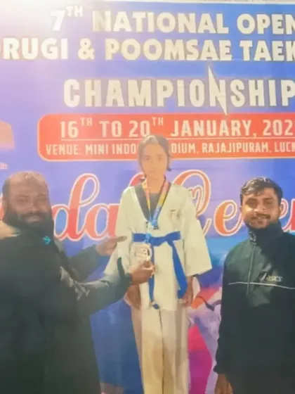 Another win for our team at the nationals in Lucknow. My champ Naysha stands tall on the podium after winning her medal.
