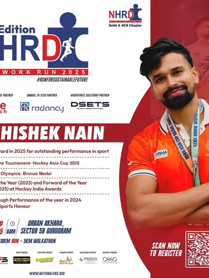 I collaborate with top athletes to inspire your team. For the NHRD Network Run, we featured Arjuna Awardee Abhishek Nain, giving participants a chance to run alongside a national sports hero and adding immense value to the event.