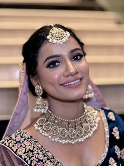 A bright, beautiful smile from the bride. This image perfectly captures the joy and confidence that comes with feeling your best.