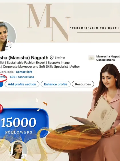 Celebrating 15,000 followers on LinkedIn! This milestone is not about a number; it's about breaking stereotypes and proving that image consulting has a real place in professional growth.