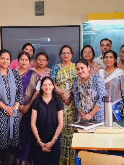 A group of happy teachers from a DPS school after a successful training day. Their energy and commitment to professional growth are what make my work so fulfilling.