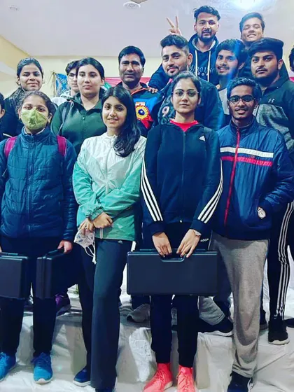 The ShootX team, united and focused. This picture captures the spirit of our academy before a major competition.