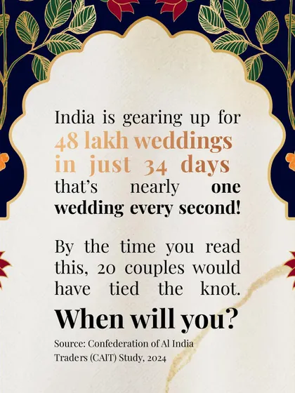 With nearly a wedding every second during peak season, the pressure is immense. My message is simple: ignore the noise. Your journey is unique, and it's not a race.