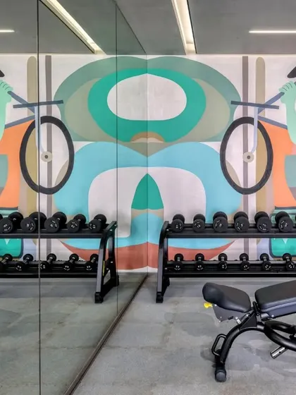 A duplicate image of the mirrored mural.