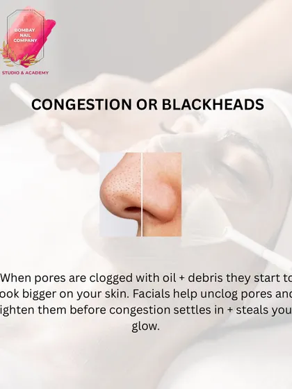 Congestion and blackheads happen when pores get clogged with oil and debris. Our facials include a deep cleansing and extraction process to help unclog and tighten pores, restoring your natural glow.