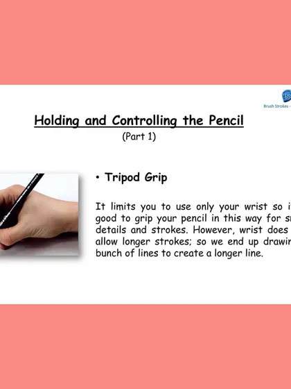 Let's talk about how to hold a pencil. This is the tripod grip, which most of us use for writing. It is great for small details, but it limits your range of motion. Understanding this is the first step to improving your drawing skills.