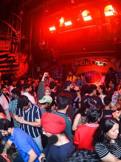 The whole club was lit for our special event.